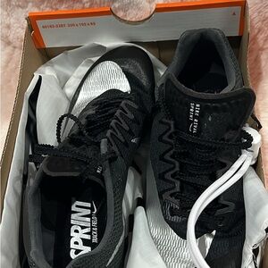 Nike Sprint Track Shoes - Black and White
